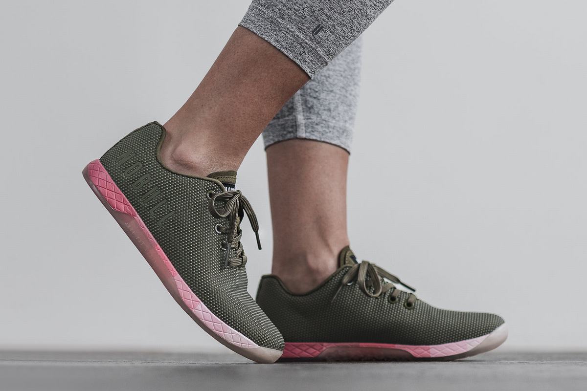 Nobull Superfabric Army Women's Trainers Pink | Australia (ER1397)